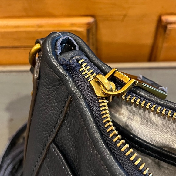 *SOLD* Aimee Kestenberg Take Me Out Fringe Crossbody Shoulder Bag - Deep Indigo - Picture 14 of 16